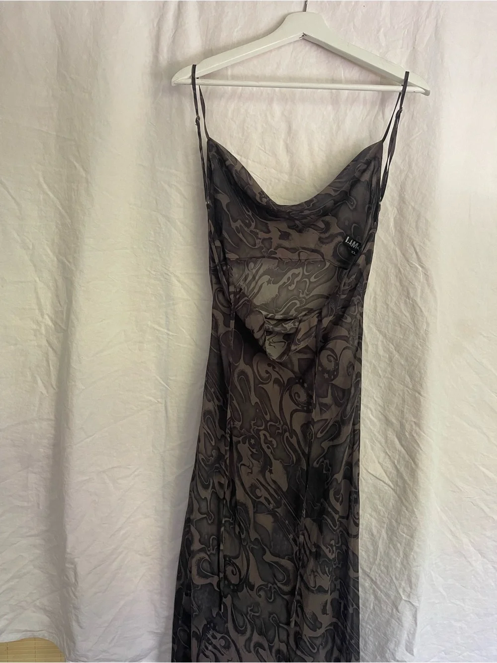 I.AM.GIA Abstract Print Maxi Dress Cyber Y2K Grunge Festival Indie Size XXS